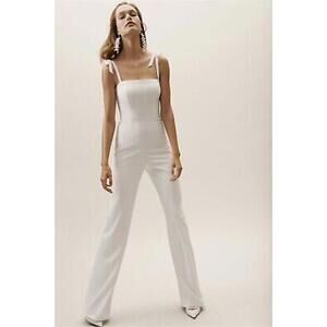 Anthropologie BHLDN White Bridal Theia Trinity Jumpsuit - Size 2